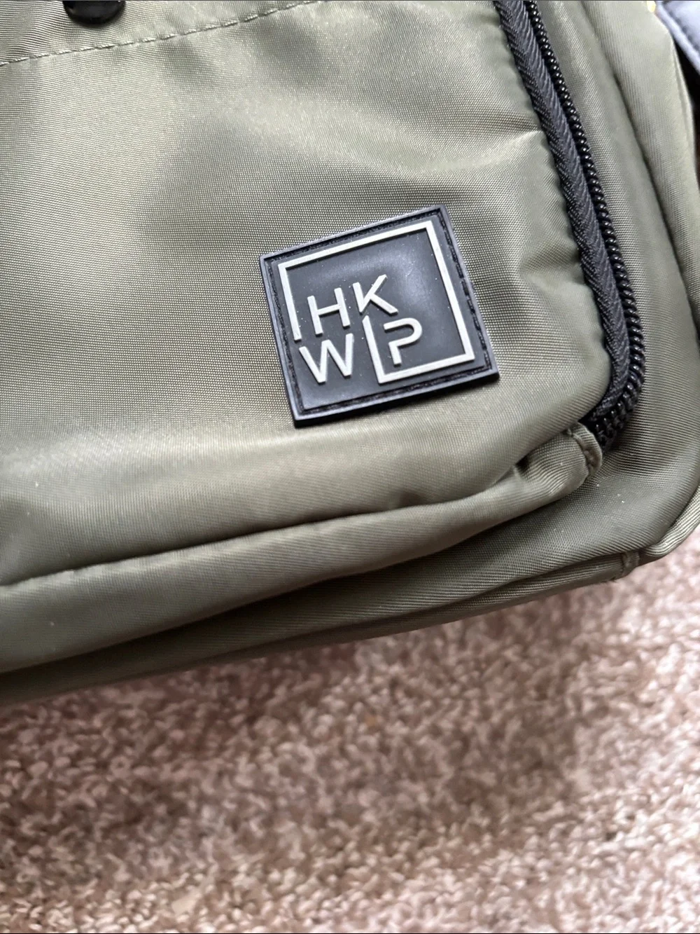 Olive Laptop Tote with 2 Removable Pink and Olive Shoulder Straps